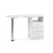 Table manucure 1 colonne 4 tiroirs sans aspirat°  blanc